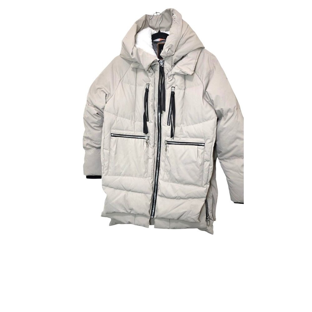 Orolay Women's S Puffer Jacket Hood Beige Color Warm Winter Coat Outerwear